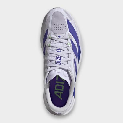 Women's adidas Adizero EVO SL Exo Running Shoes - Part 1 - Silver Dawn/Solar Purple/Frozen Purple - Top view