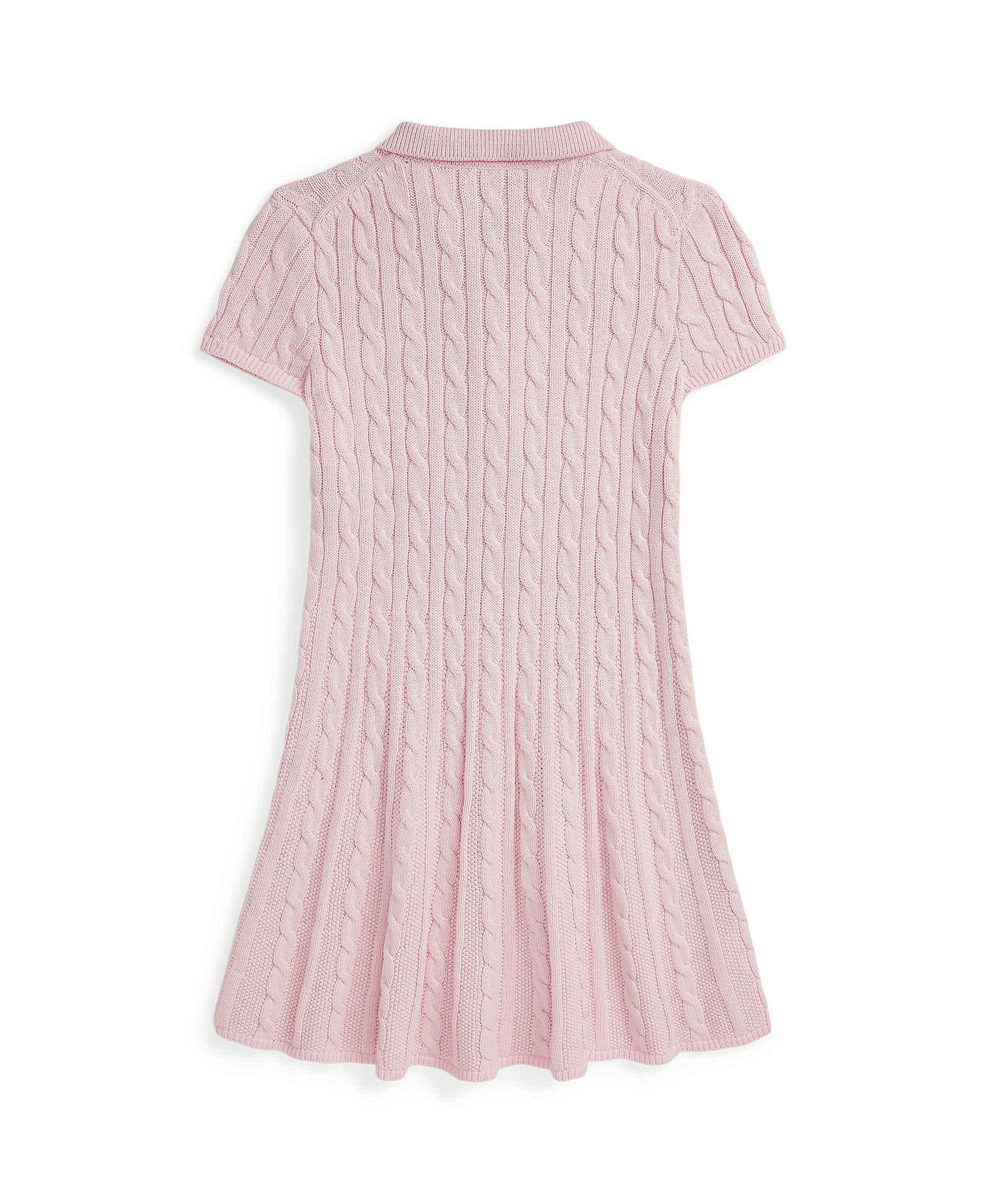 Polo Ralph Lauren Girls' 7-16 Cable-Knit Polo Sweater Dress - Hint of Pink