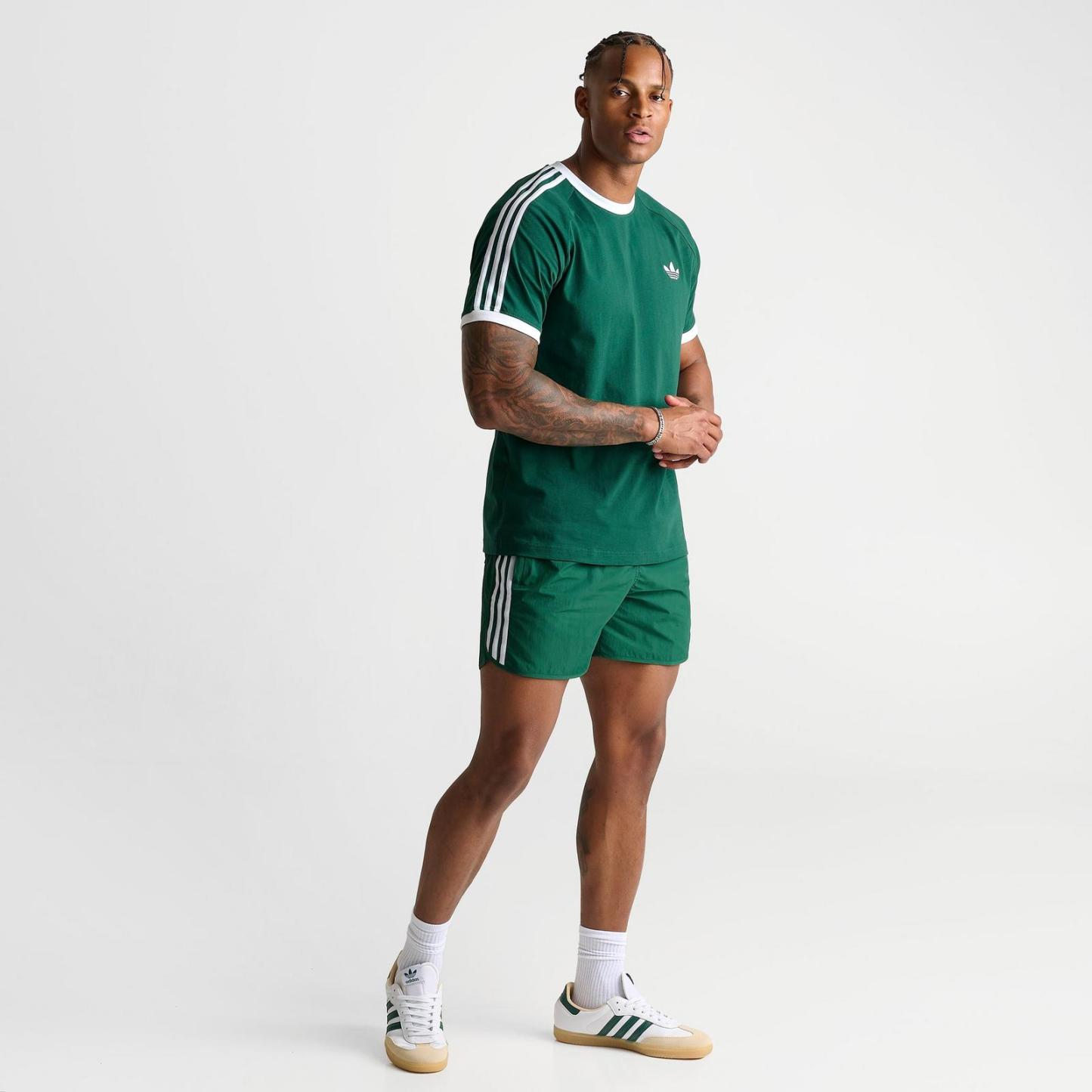 Men's adidas Originals adicolor Sprinter Shorts - Collegiate Green/White - view 2