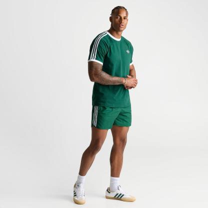 Men's adidas Originals adicolor Sprinter Shorts - Collegiate Green/White - view 2