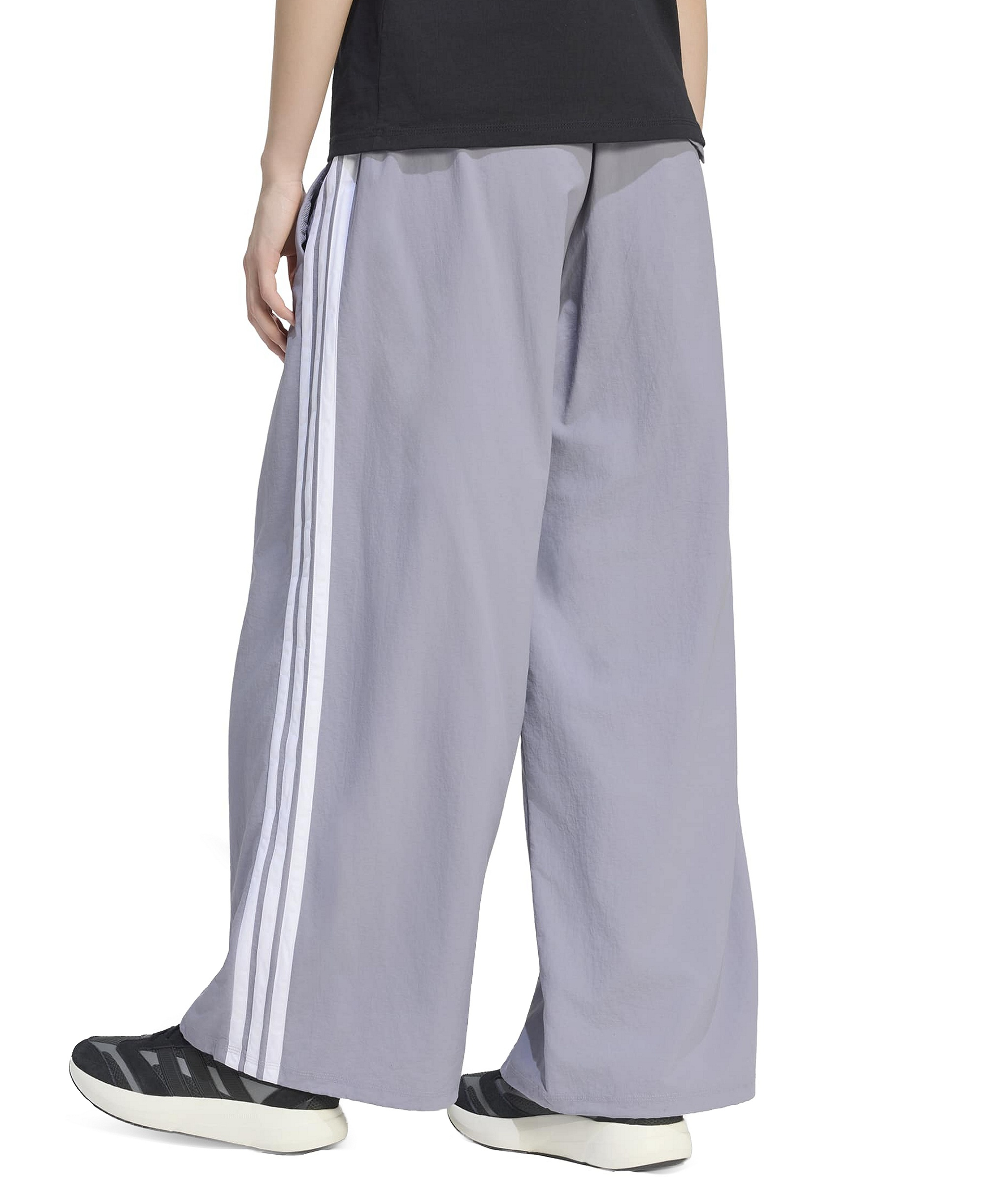 adidas Women's Three Stripe Parachute Pants - Slate/white