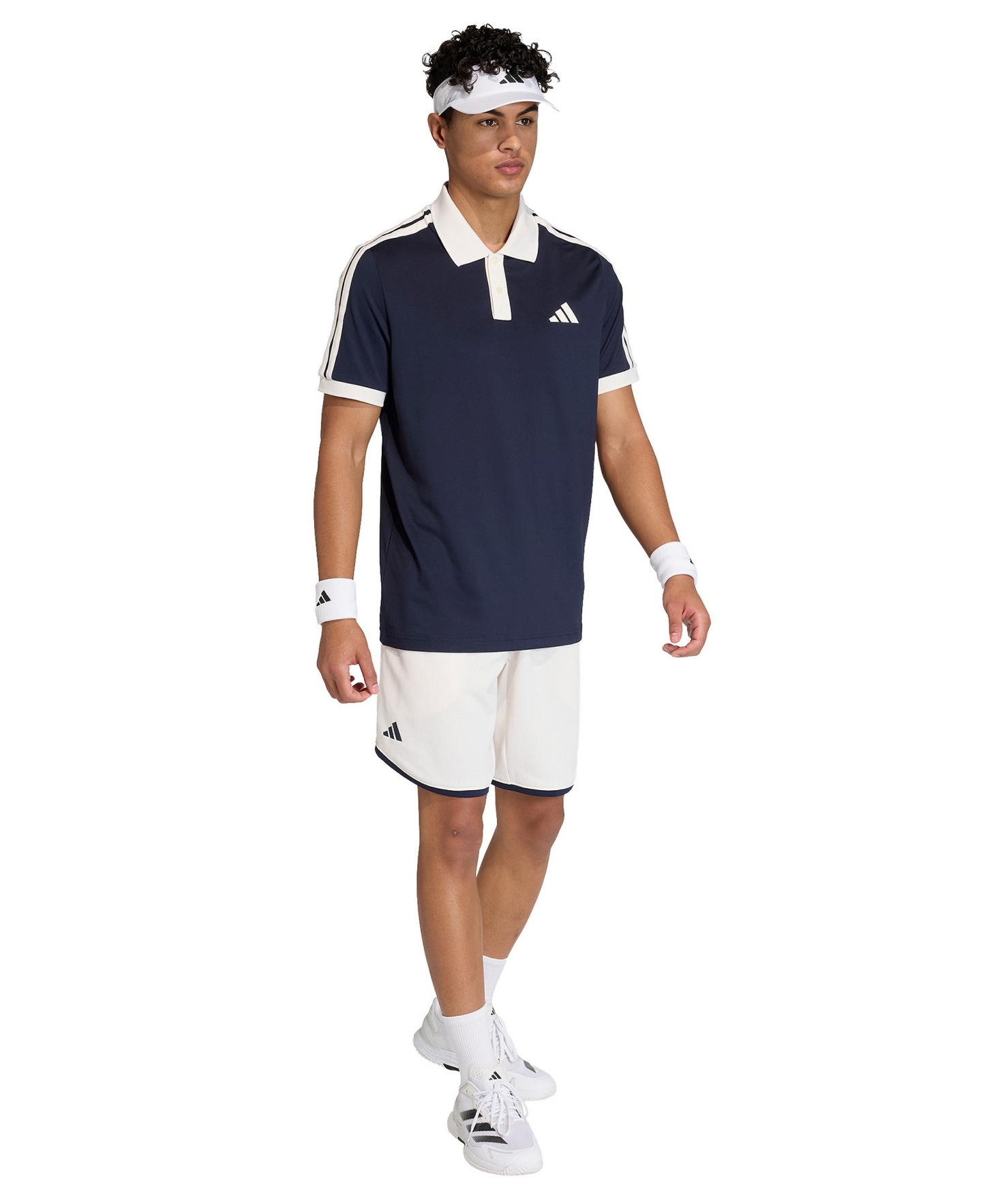 adidas Men's Heritage Short-Sleeve Polo Shirt - Legend Ink/Chalk
