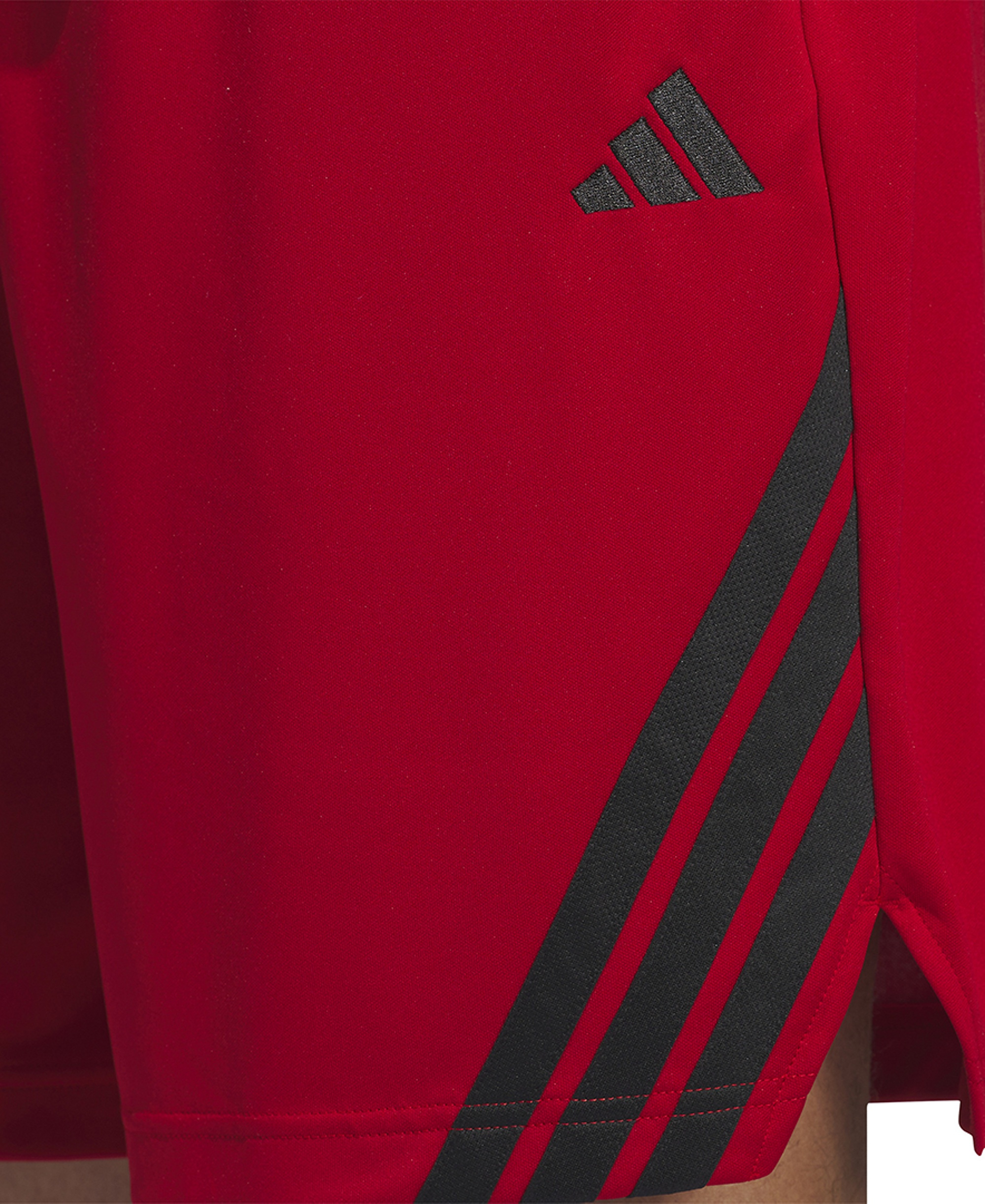 adidas Men's Three Stripes Legends Basketball Shorts - Red/Black