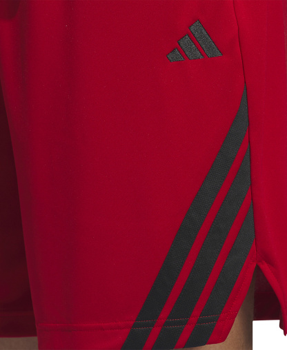 adidas Men's Three Stripes Legends Basketball Shorts - Red/Black