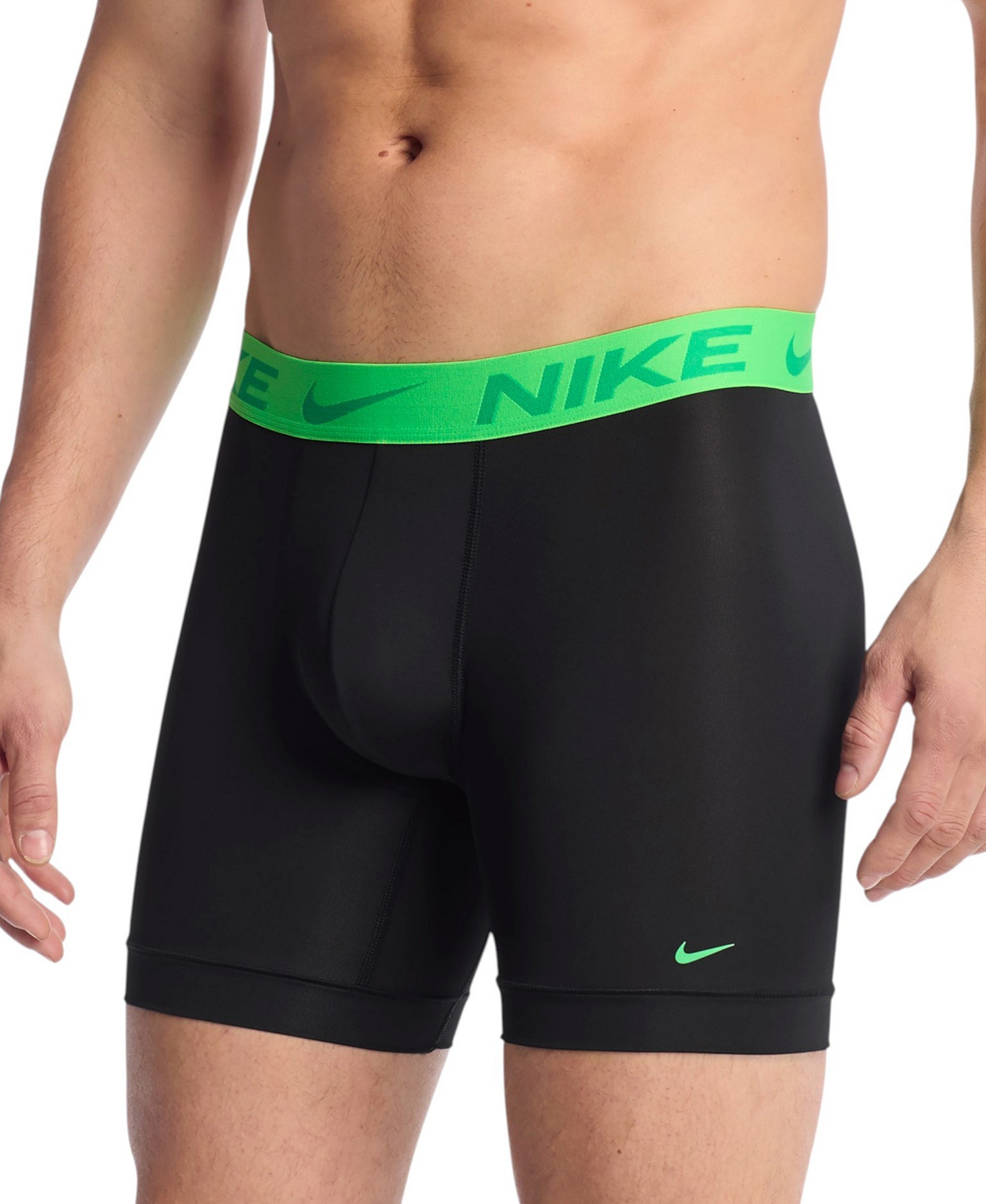 Nike Men's DRI-FIT Essential Micro Boxer Briefs, 3-Pack - Obsidian Splatter Camo Print/Football Blue/Black