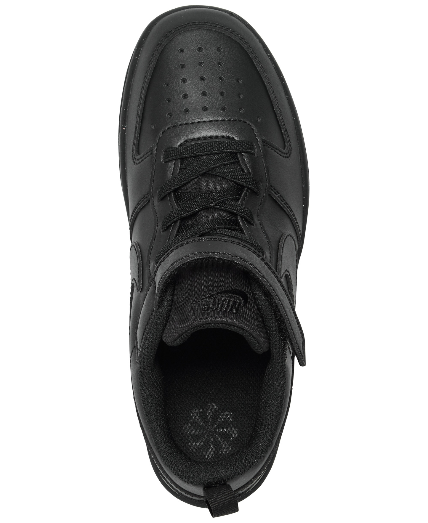 Nike Little Kids Court Borough Low Recraft Adjustable Strap Casual Sneakers From Finish Line - Black