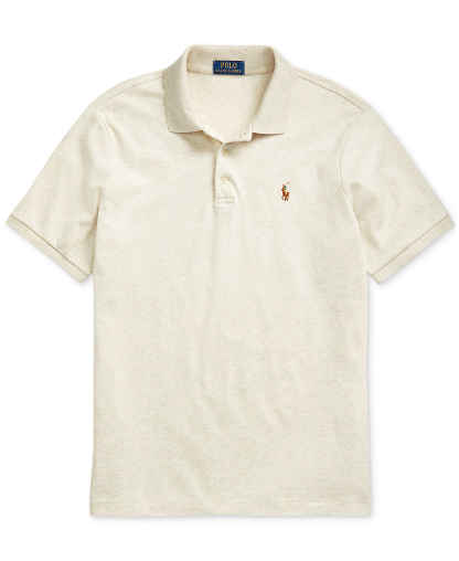 Polo Ralph Lauren Men's Classic-Fit Soft Cotton Polo Shirt - American Heather Cream