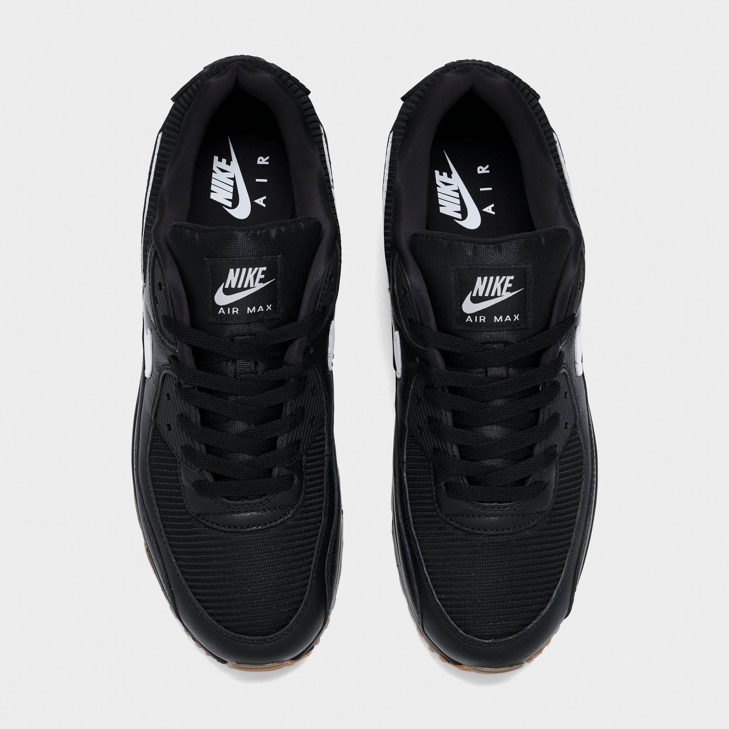 Men's Nithtke Air Max 90 Casual Shoes - Part 3 - Black/White/Gum Med Brown - Top view