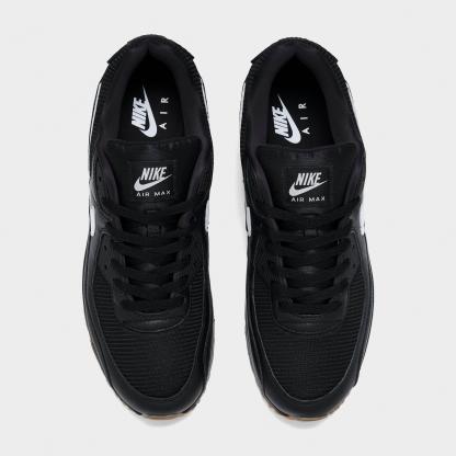 Men's Nithtke Air Max 90 Casual Shoes - Part 3 - Black/White/Gum Med Brown - Top view