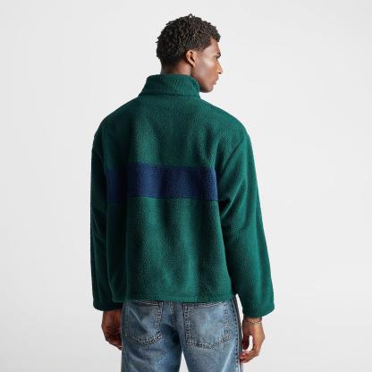 Men's adidas Originals Polar Fleece Half-Zip Pullover Top - Aurora Ivy