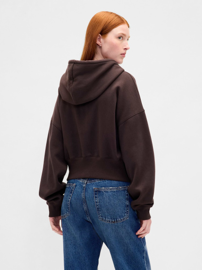 VintageSoft Wedge Zip Hoodie - Terra brown