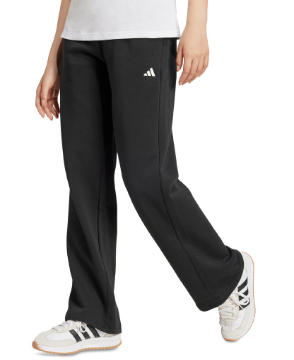adidas Women's Essentials Small Logo Feel Cozy Open Hem Pants - Black/White