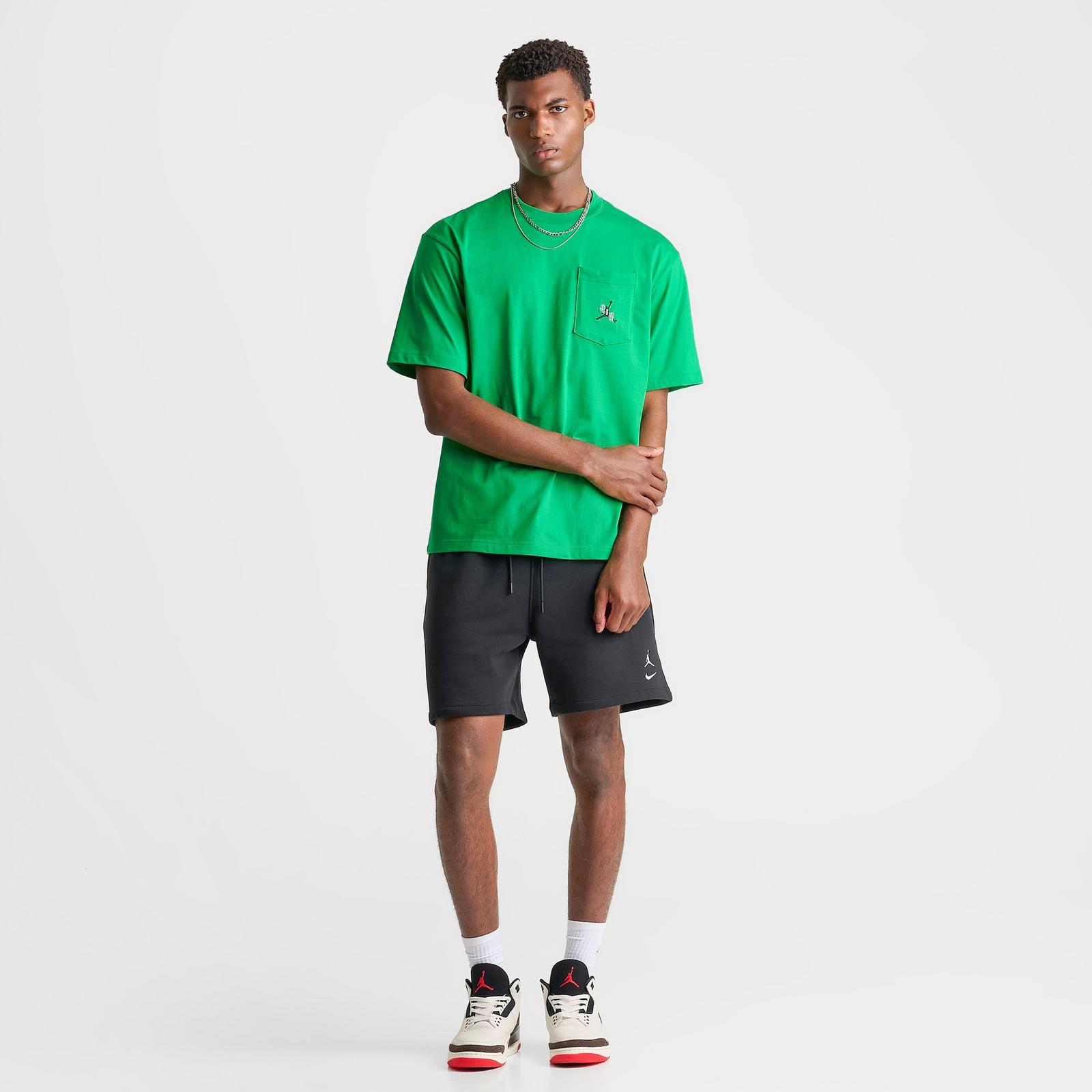 Men's Jordan Jumpman Air Pocket T-Shirt - Lucky Green/Black - view 2
