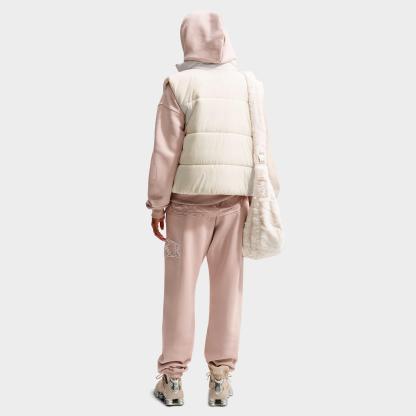 Women's Nithtke Studio Fleece Medium-Weight "Graphic Pack" Oversized Cuffed Logo Pants - Cream II/Sail