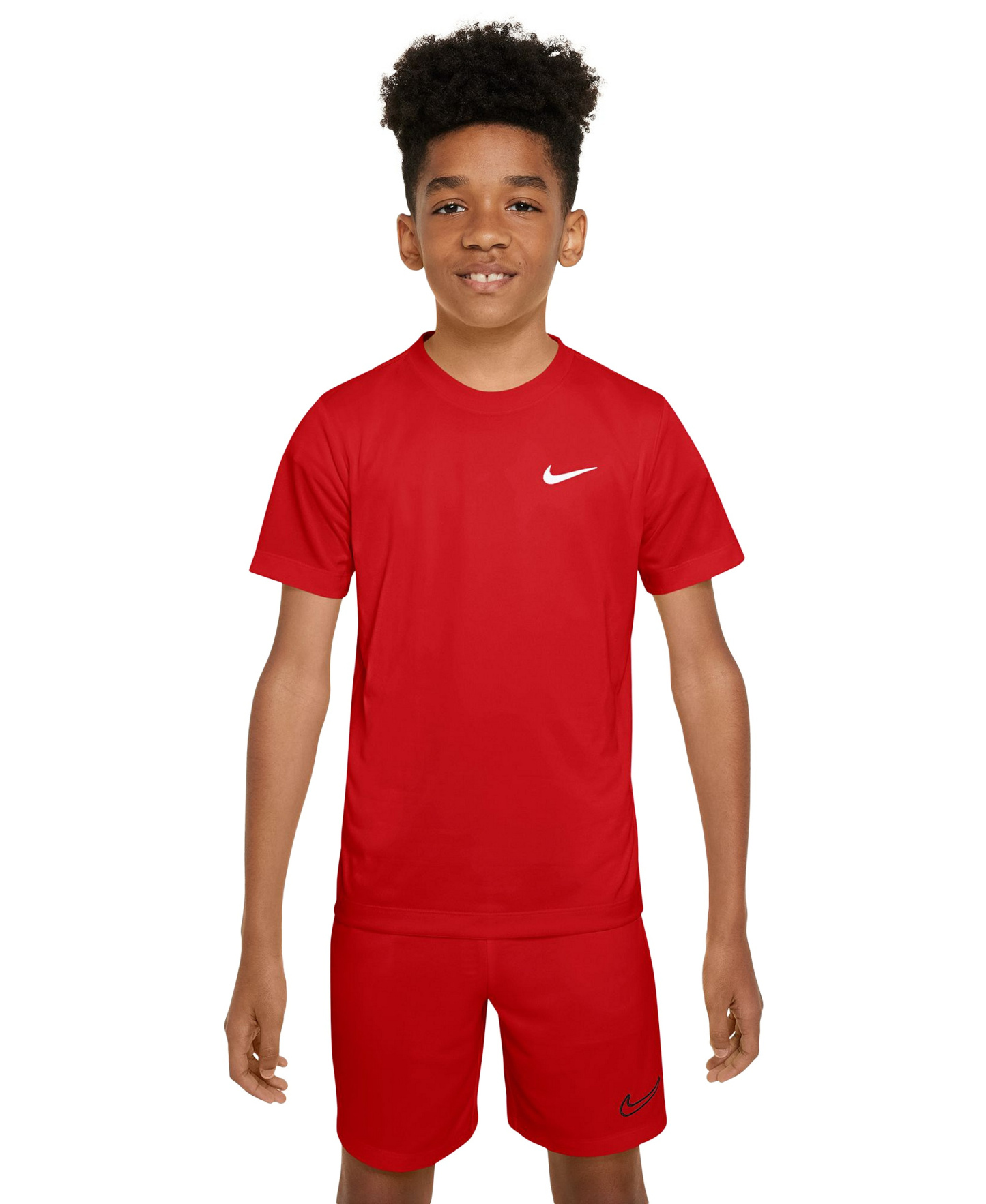 Nike Boys' and Girls' 6-20 Legend Dri-FIT Logo Graphic T-Shirt - Red
