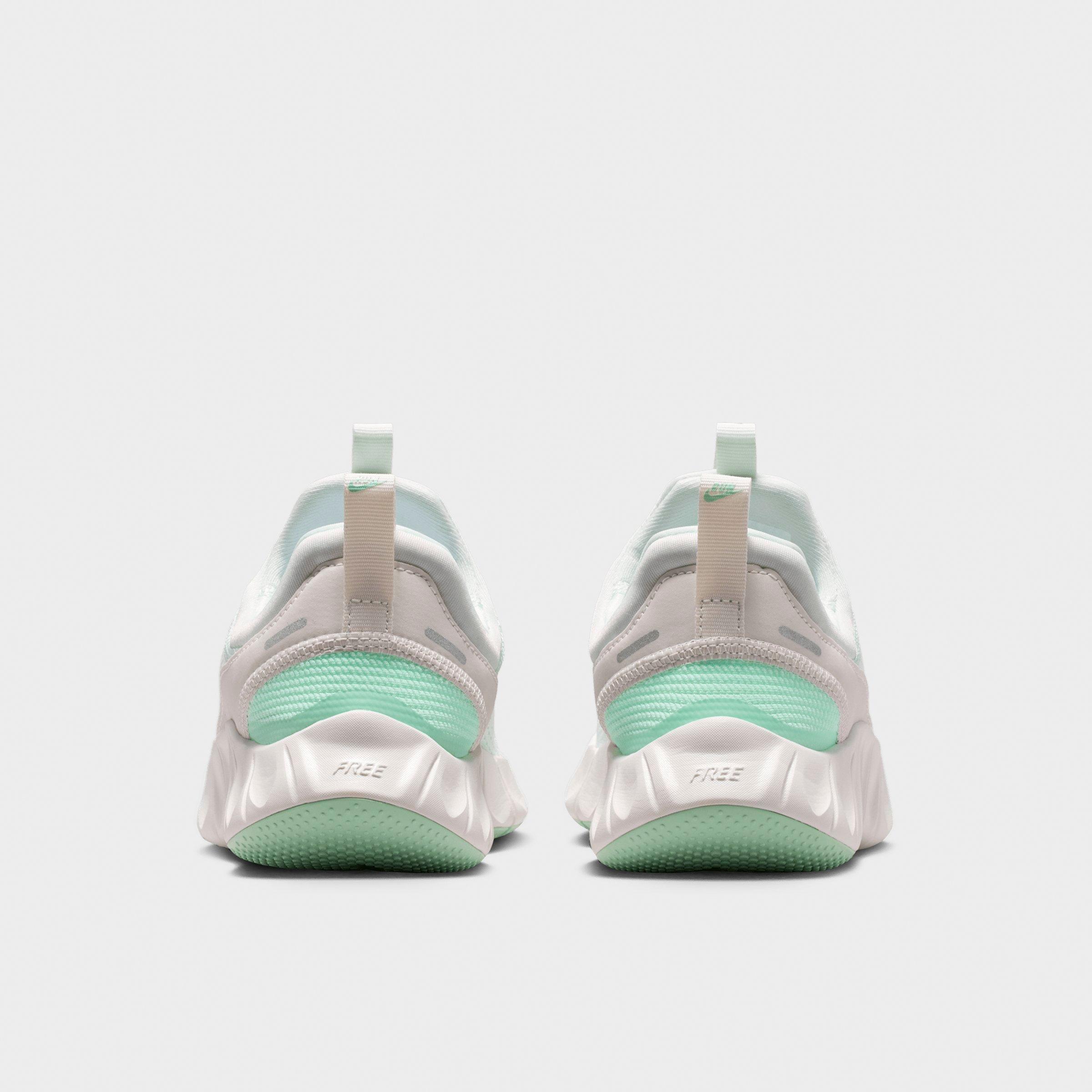 Big Kids' Nithtke Free Ride Running Shoes - Barely Green/Arctic Green/Phantom/Bright Spruce - Back view