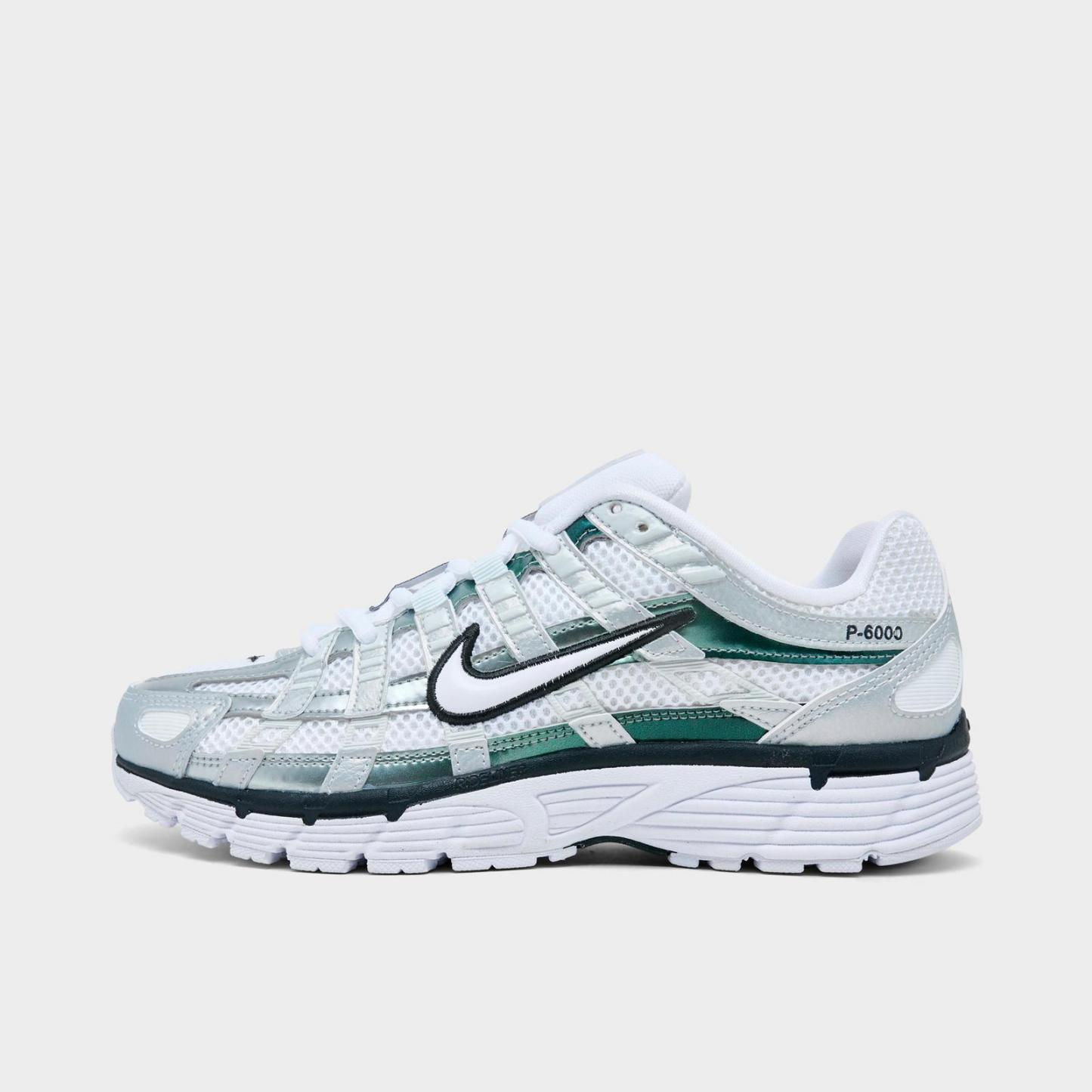 Women's Nike P-6000 Casual Shoes - White/Off White/Dark Smoke Grey/White