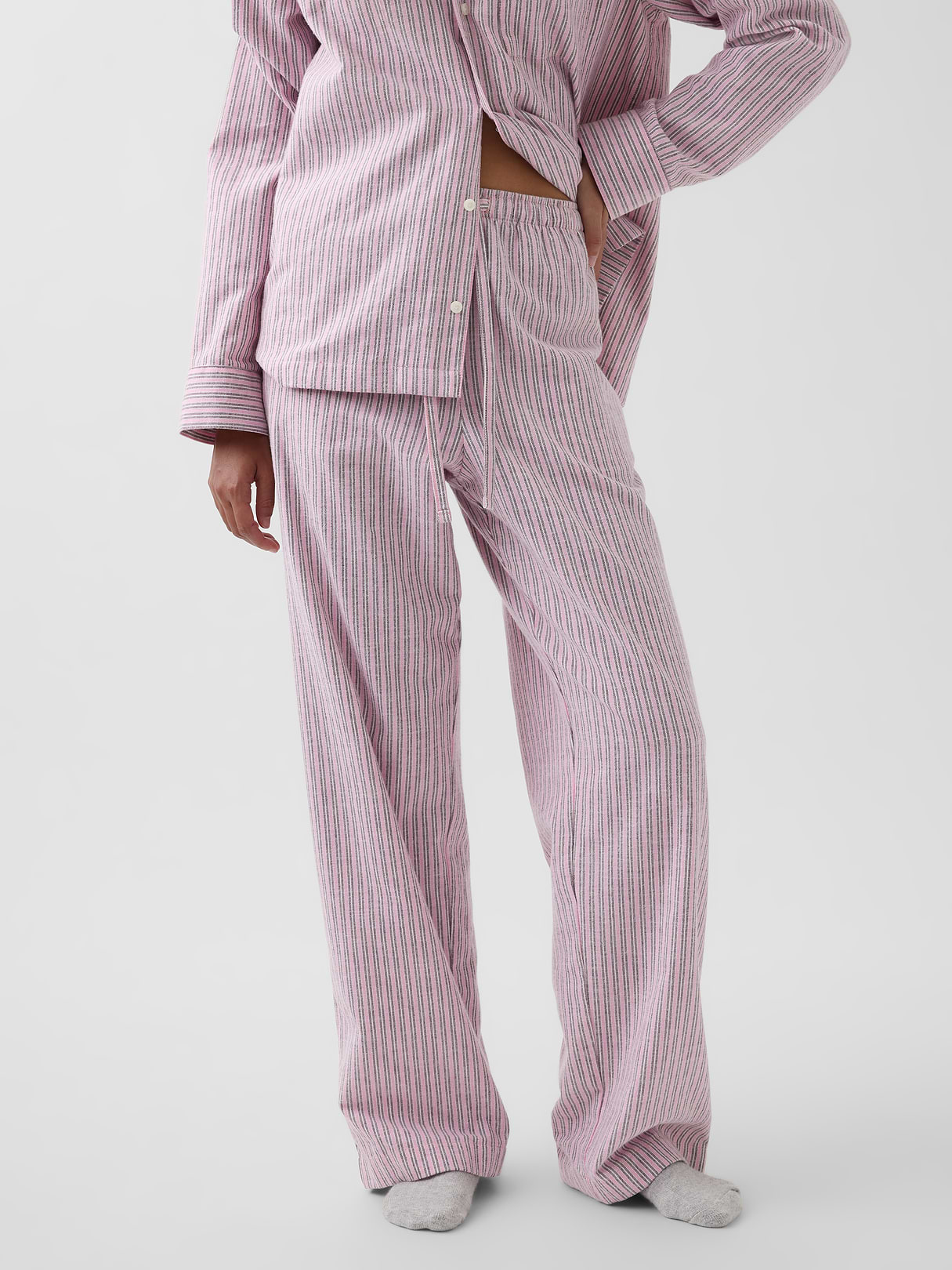 Adult Softest Flannel PJ Pants - Pink stripe