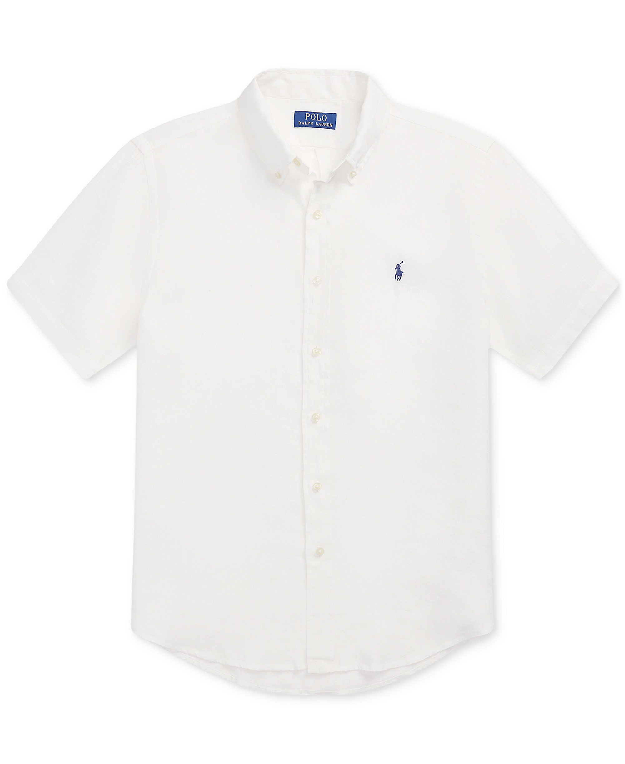Polo Ralph Lauren Men's Short-Sleeve Linen Button-Up Shirt - Ceramic White