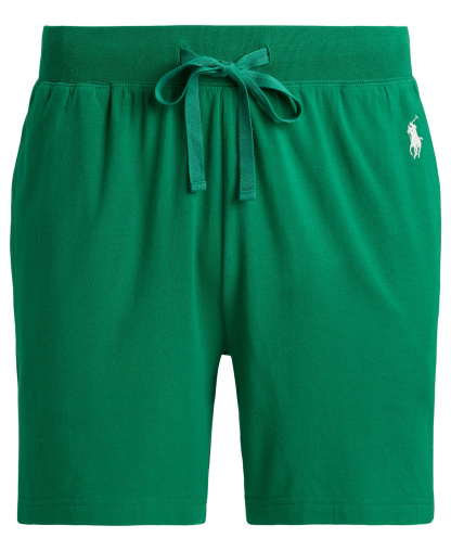 Polo Ralph Lauren Men's Regular-Fit Pajama Shorts - Billiard/White logo