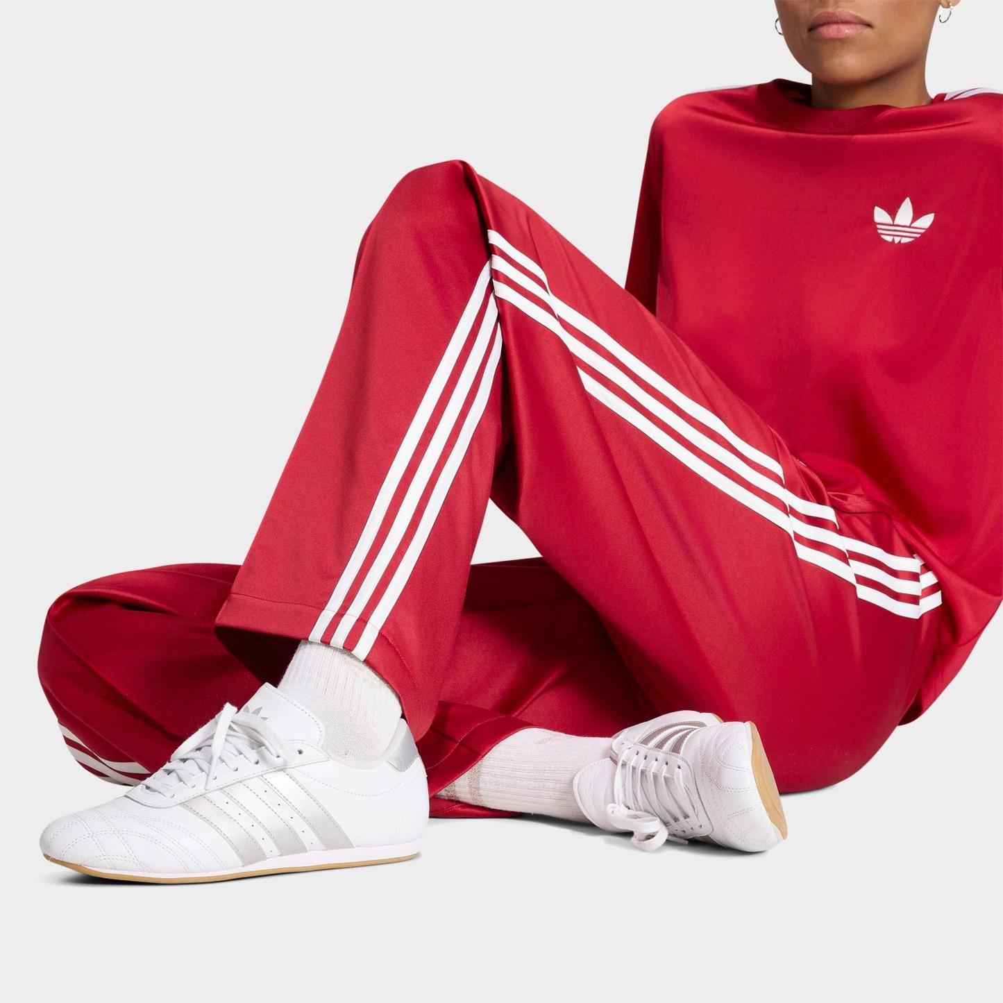 Women's adidas Originals Satin Superstar Loose Track Pants - Team Victory Red/White