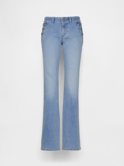 Low Rise Long & Lean Split-Hem Jeans - Sailor blue