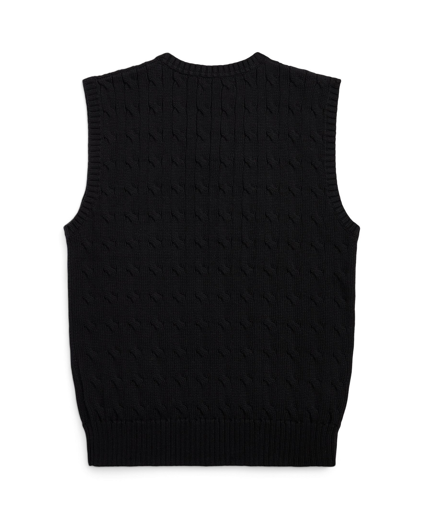 Polo Ralph Lauren Big Boys Cable- Knit Sweater Vest - Polo Black