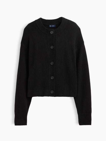 CashSoft Oversized Chunky Cardigan - Black