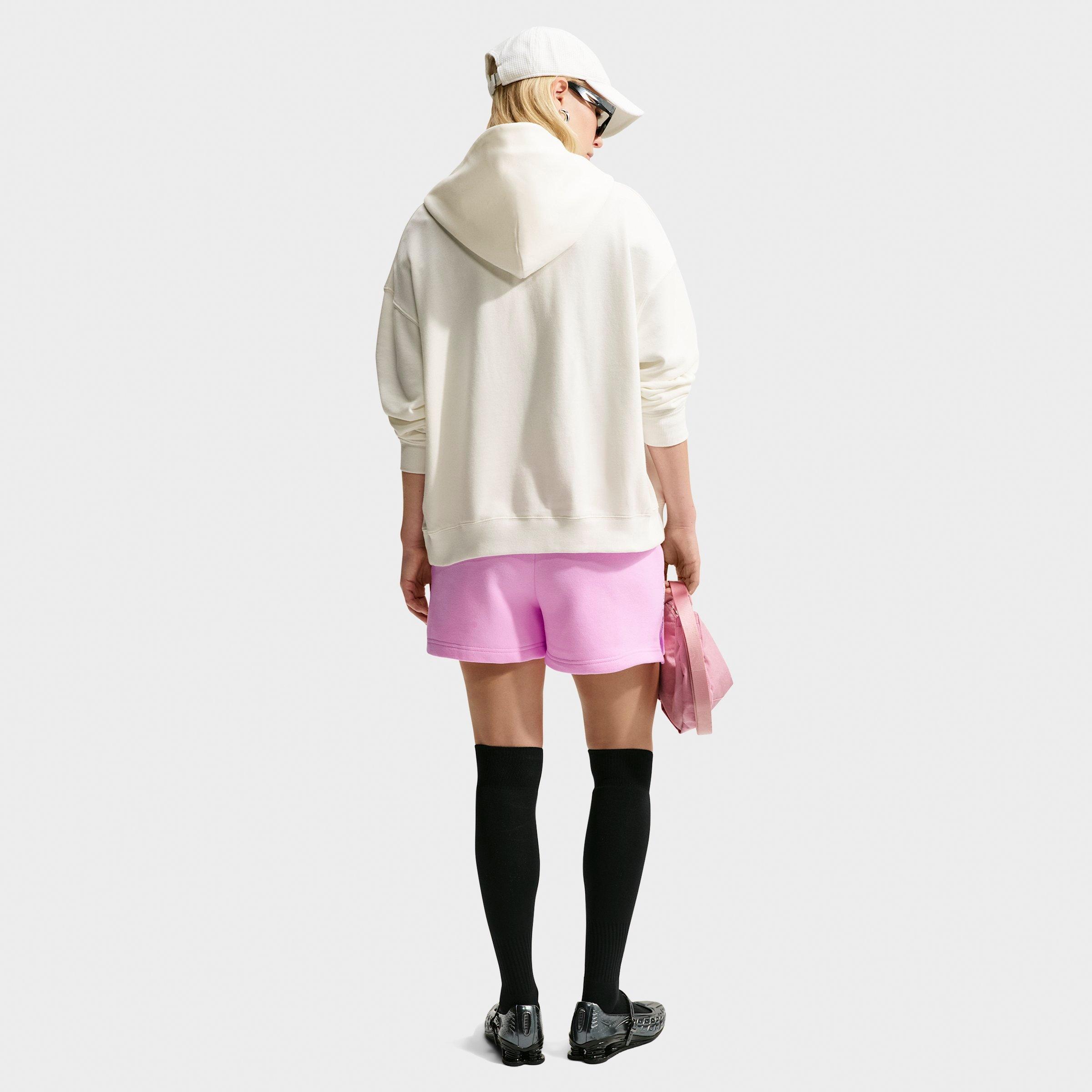 Women's Nithtke Studio Fleece Medium-Weight "Graphic Pack" Mid-Rise Shorts - Pink Rise/Sail