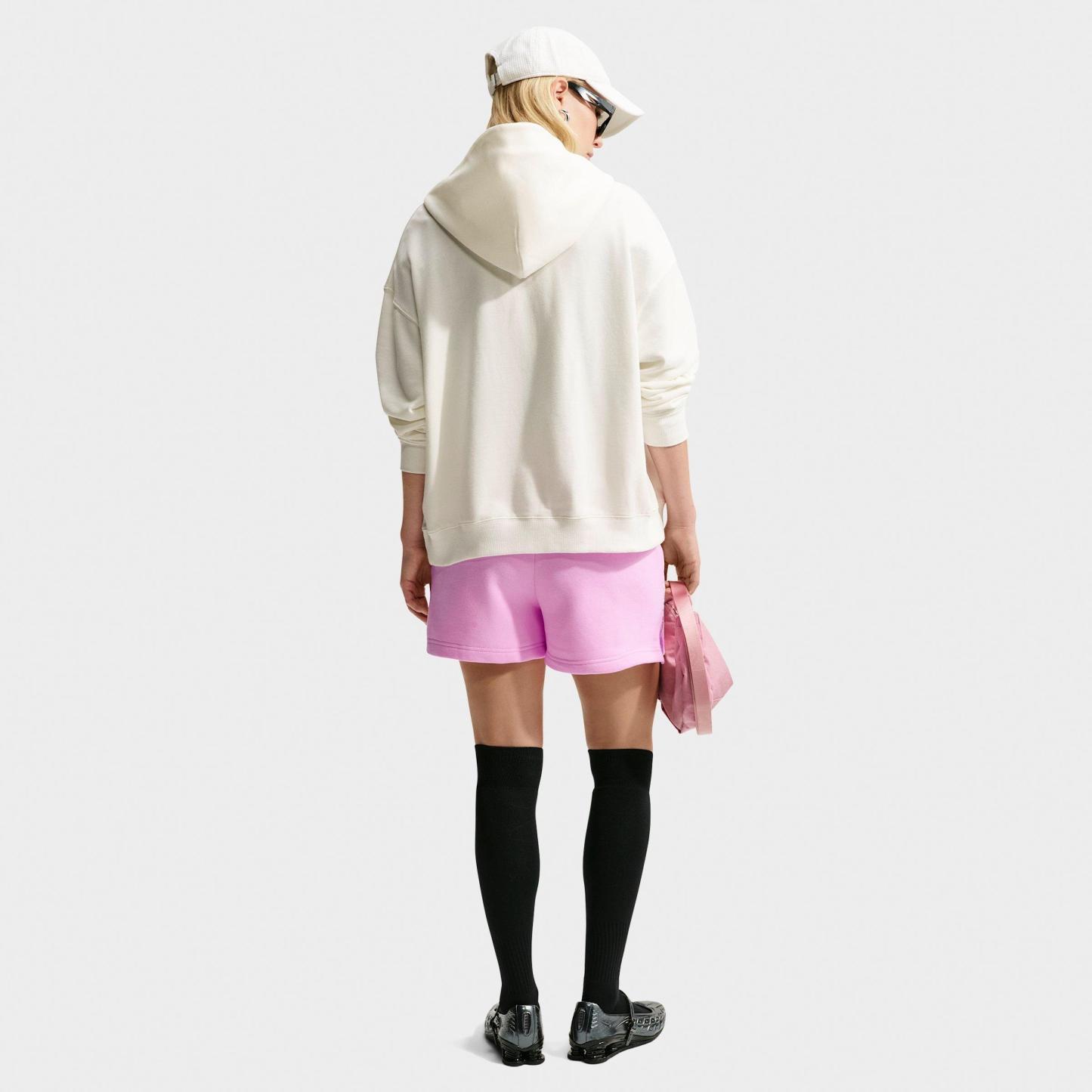 Women's Nithtke Studio Fleece Medium-Weight "Graphic Pack" Mid-Rise Shorts - Pink Rise/Sail