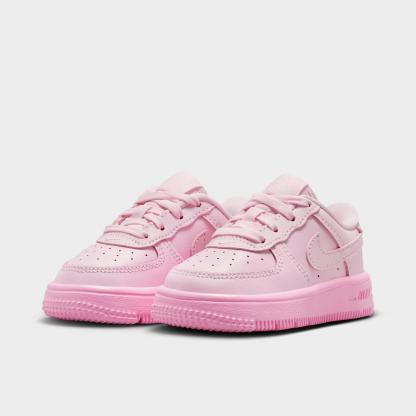 Infant and Kids' Toddler Nithtke Force 1 Low Casual Shoes - Part 2 - Pink Foam/Pink Rise/Pink Foam - Both shoes facing left