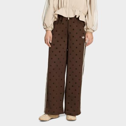 Women's adidas Originals Firebird Polka Dot Satin Wide-Leg Track Pants - Auburn