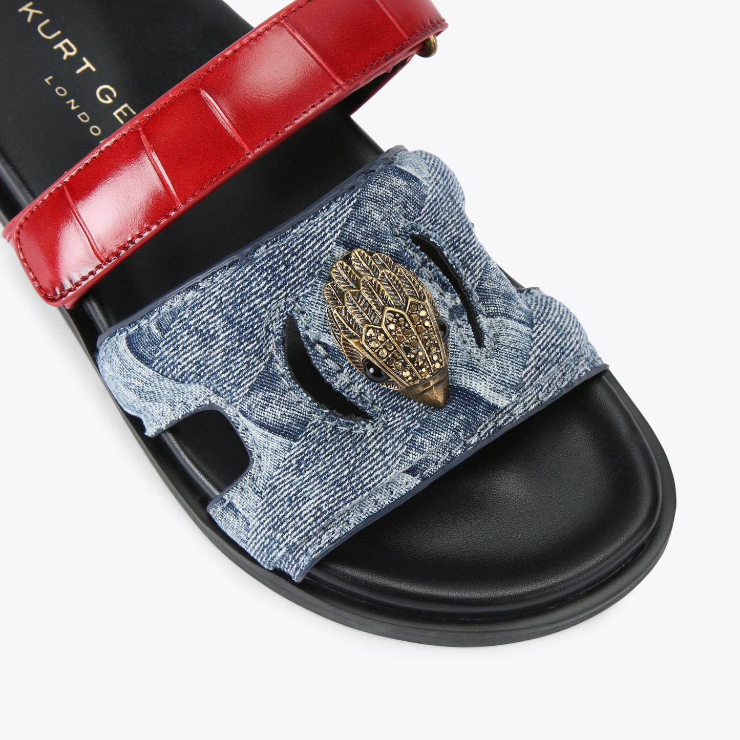 Kurt Geiger London Eagle Cut Out Sandal - Blue - view 5