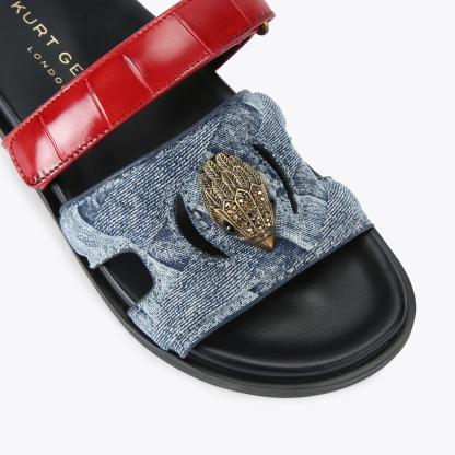 Kurt Geiger London Eagle Cut Out Sandal - Blue - view 5