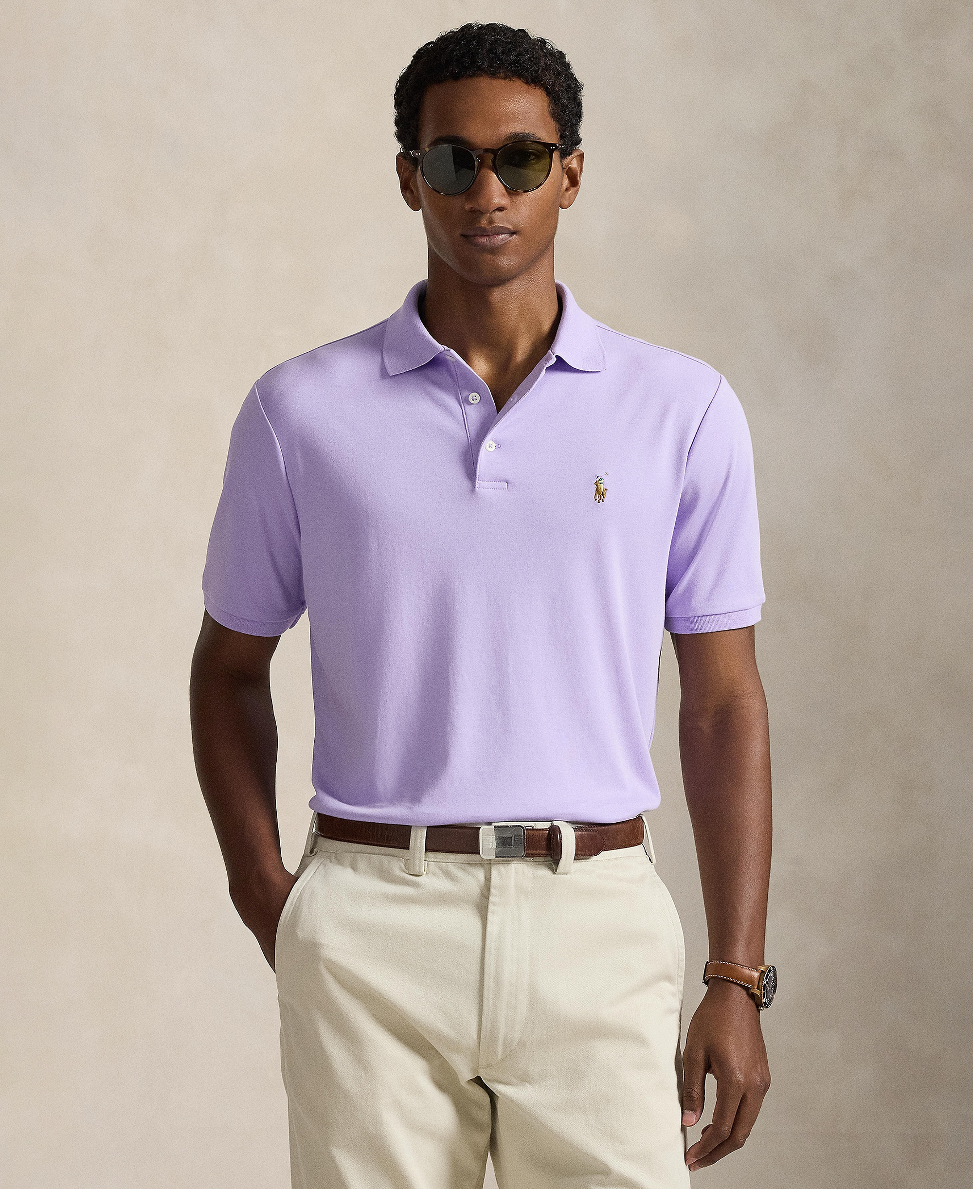 Polo Ralph Lauren Men's Classic-Fit Soft Cotton Polo Shirt - Powder Purple