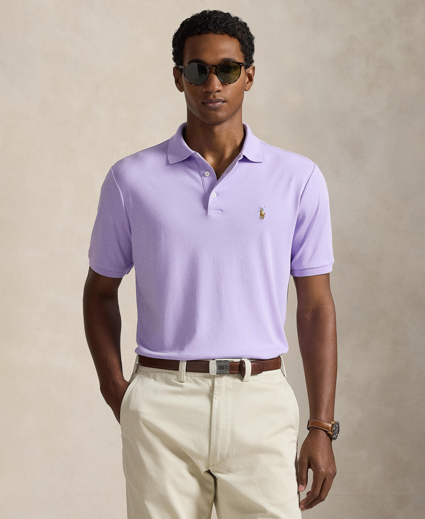 Polo Ralph Lauren Men's Classic-Fit Soft Cotton Polo Shirt - Powder Purple