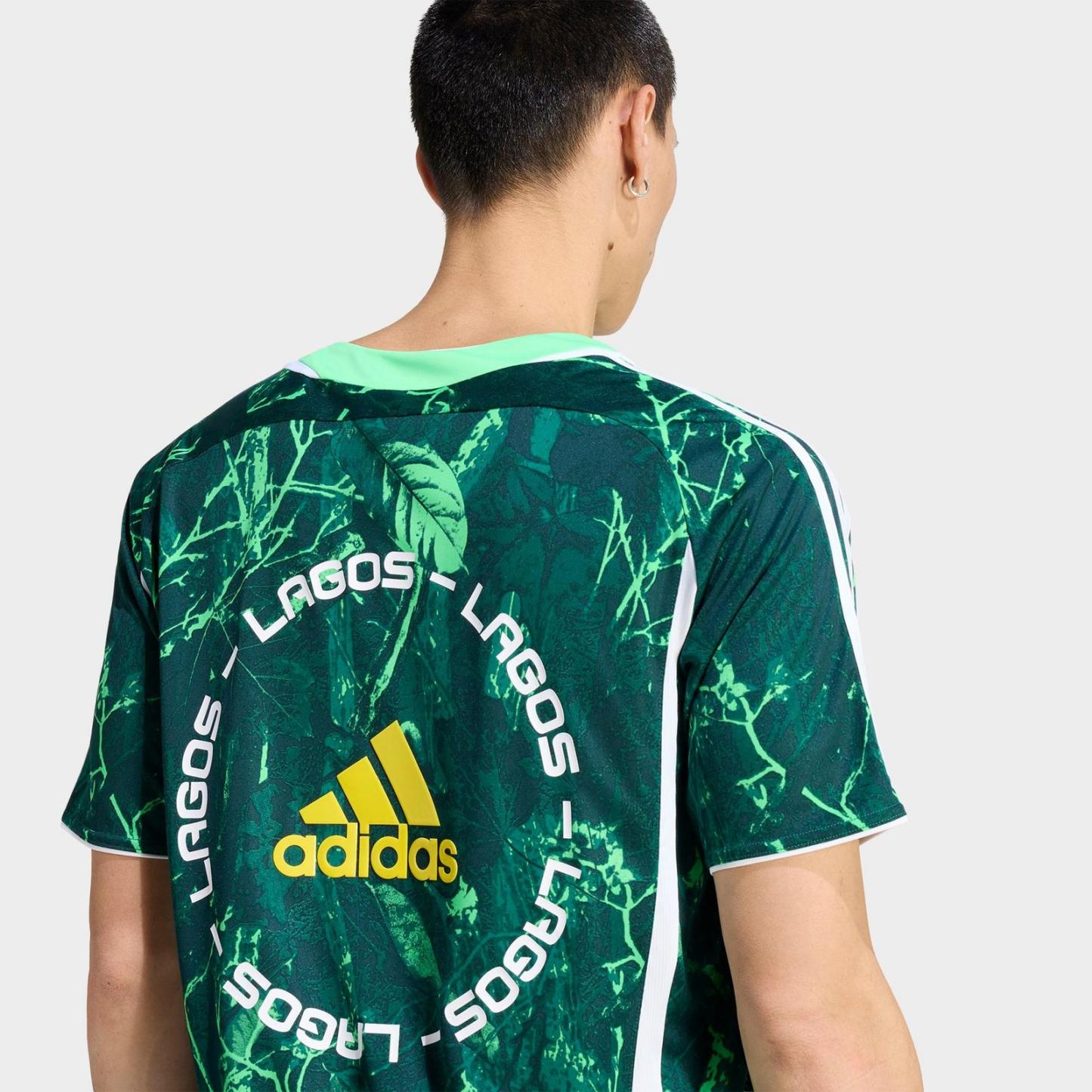 Men's adidas Originals Lagos Graphic Soccer Jersey - Screaming Green/Aurora Ivy/Collegiate Green - view 5