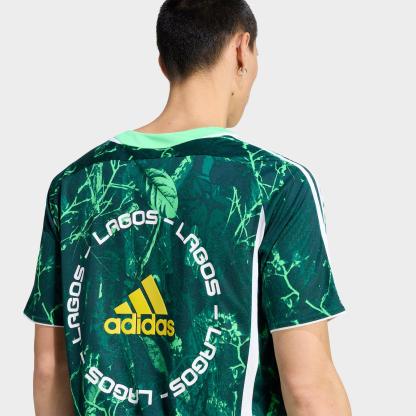 Men's adidas Originals Lagos Graphic Soccer Jersey - Screaming Green/Aurora Ivy/Collegiate Green - view 5