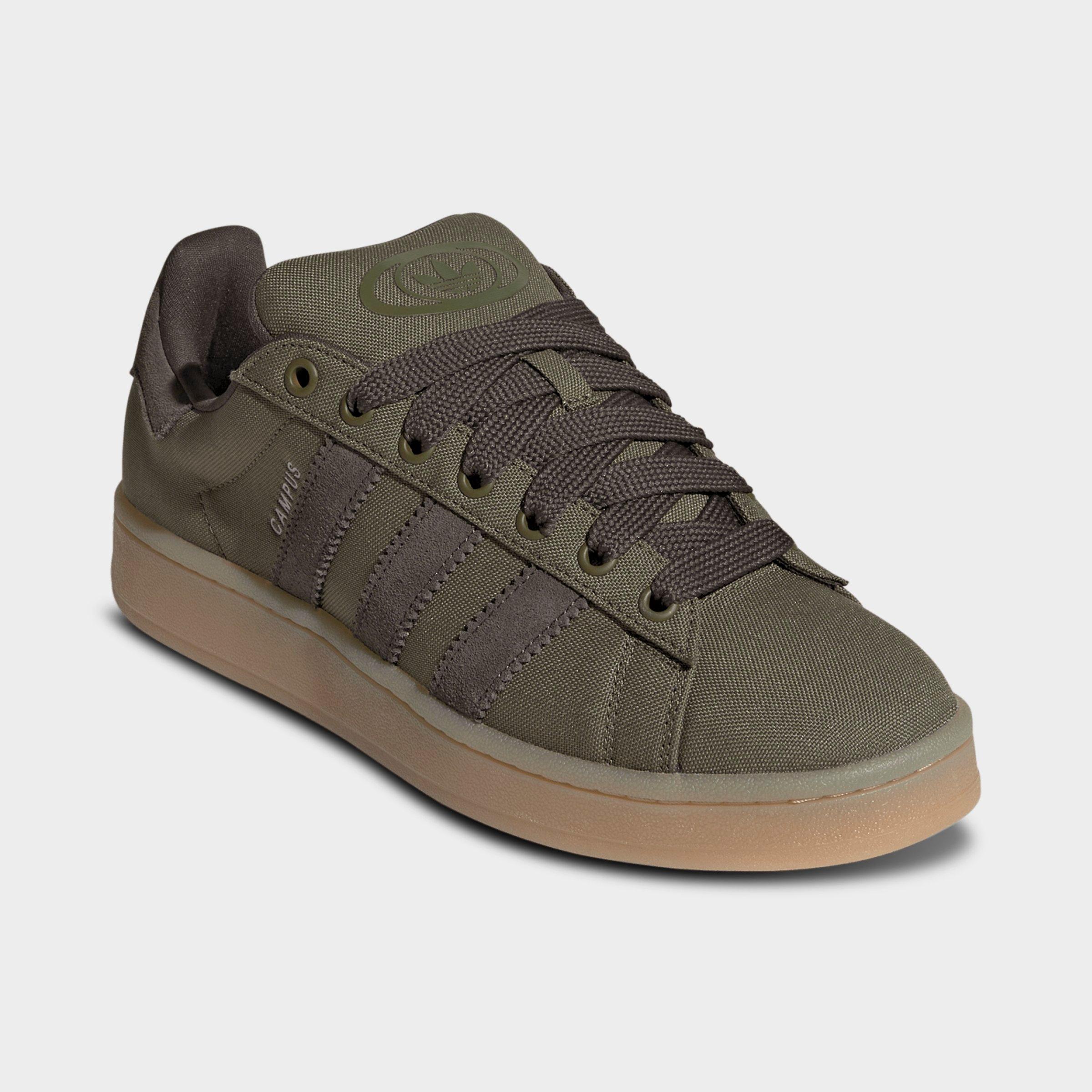 Men's adidas Originals Campus 00s Casual Shoes - Focus Olive/Shadow Olive/Gum - Both shoes facing left