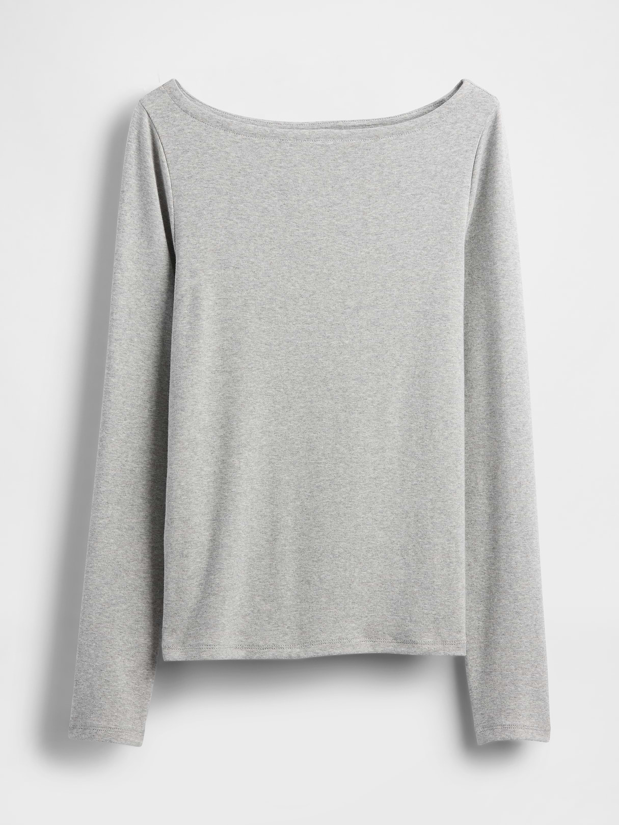 Modern Boatneck T-Shirt - Light heather grey