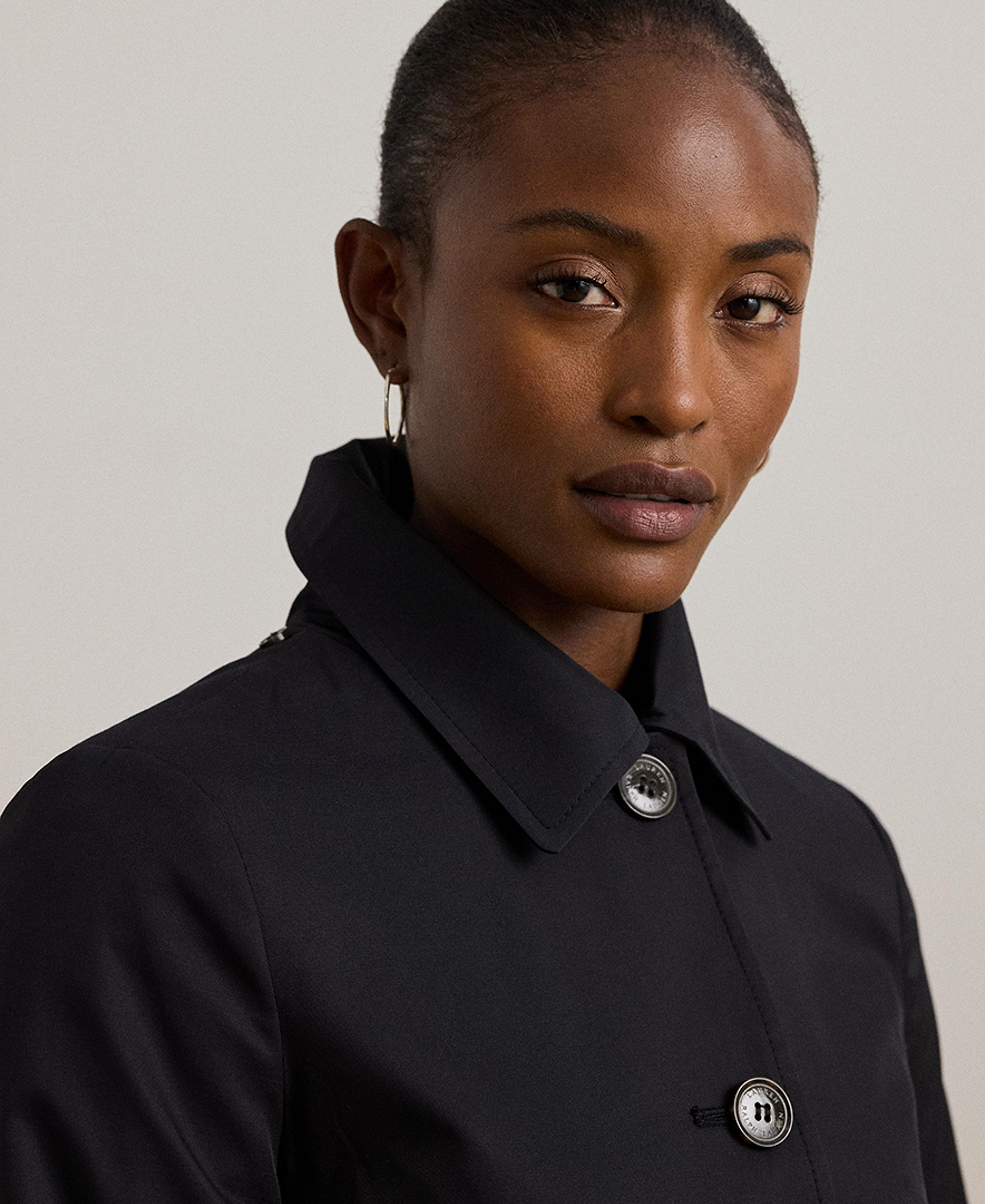 Lauren Ralph Lauren Women's Hooded Water-Resistant A-Line Raincoat, Created for Macy's - Dark Navy
