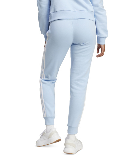 adidas Women's Essentials Three Stripes Fleece Slim Pants - Glow Blue/white