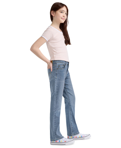 Levi's Girls' 7-16 Mid-Rise Classic Bootcut Denim Jeans - Light Blue