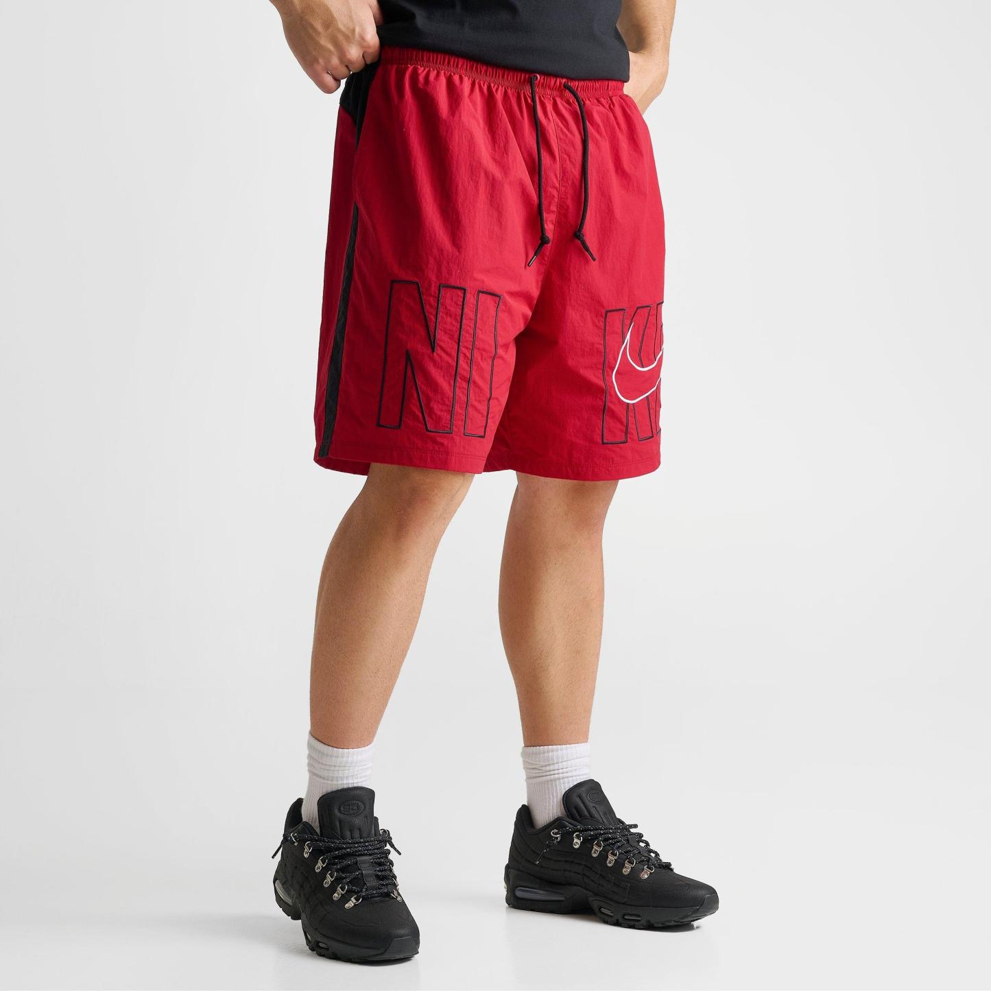 Men's Nithtke Sportswear Club Gel Block Sport Shorts - Gym Red/Black/White