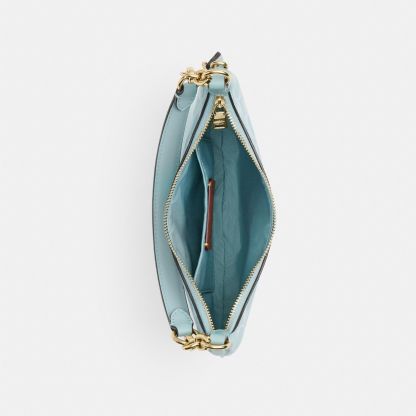Mini Payton Bag In Signature Canvas - Gold/Light Blue - view 3