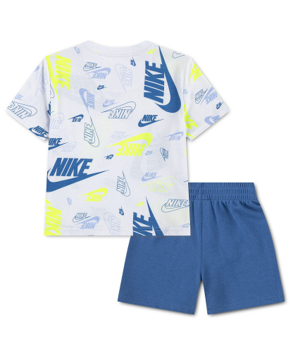 Nike Toddler Boys' 2T-4T Printed T-Shirt and French Terry Shorts, 2 Piece Set - Star Blue