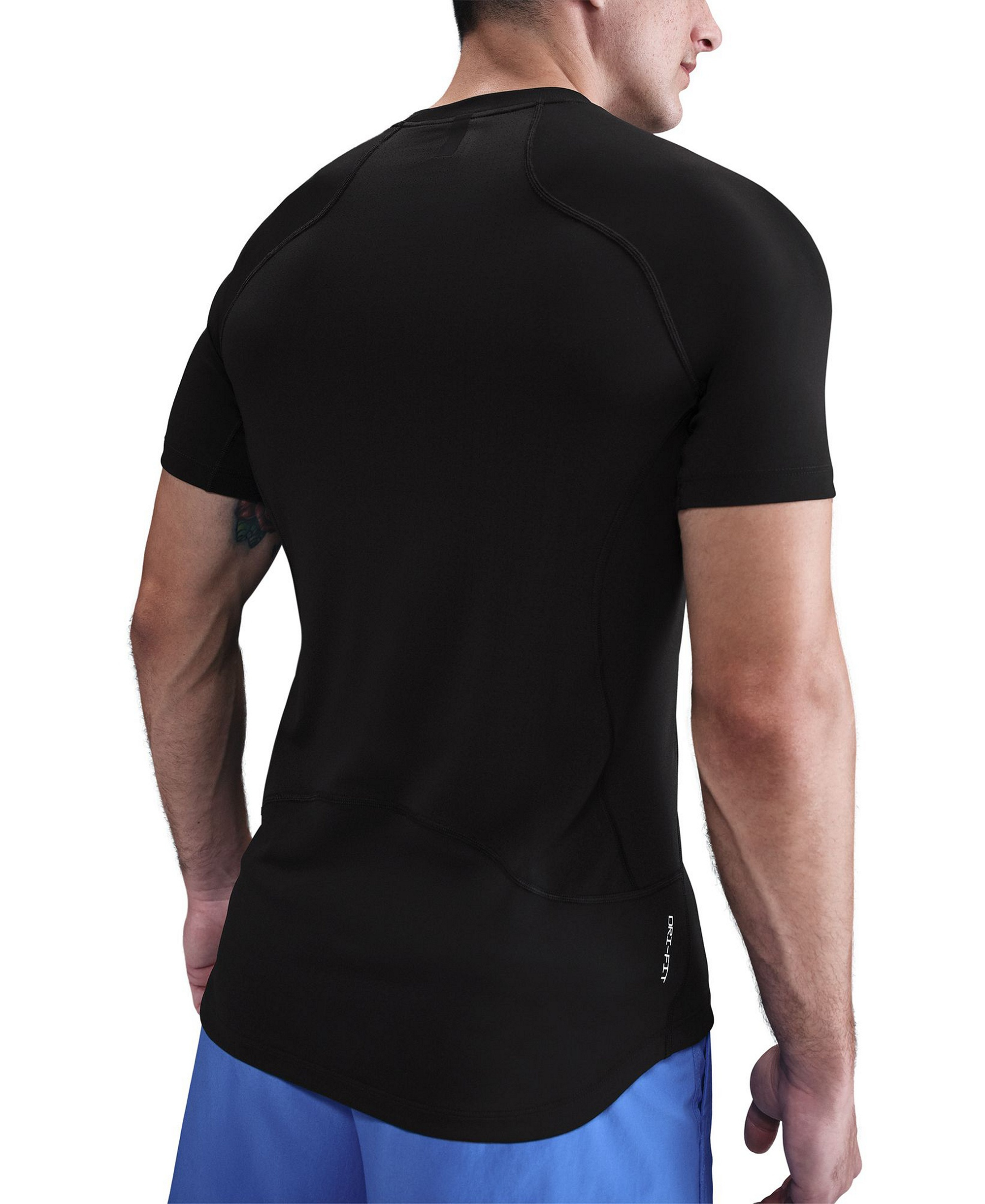 Nike Men's Pro Training Dri-Fit Short-Sleeve T-Shirt - Black/White