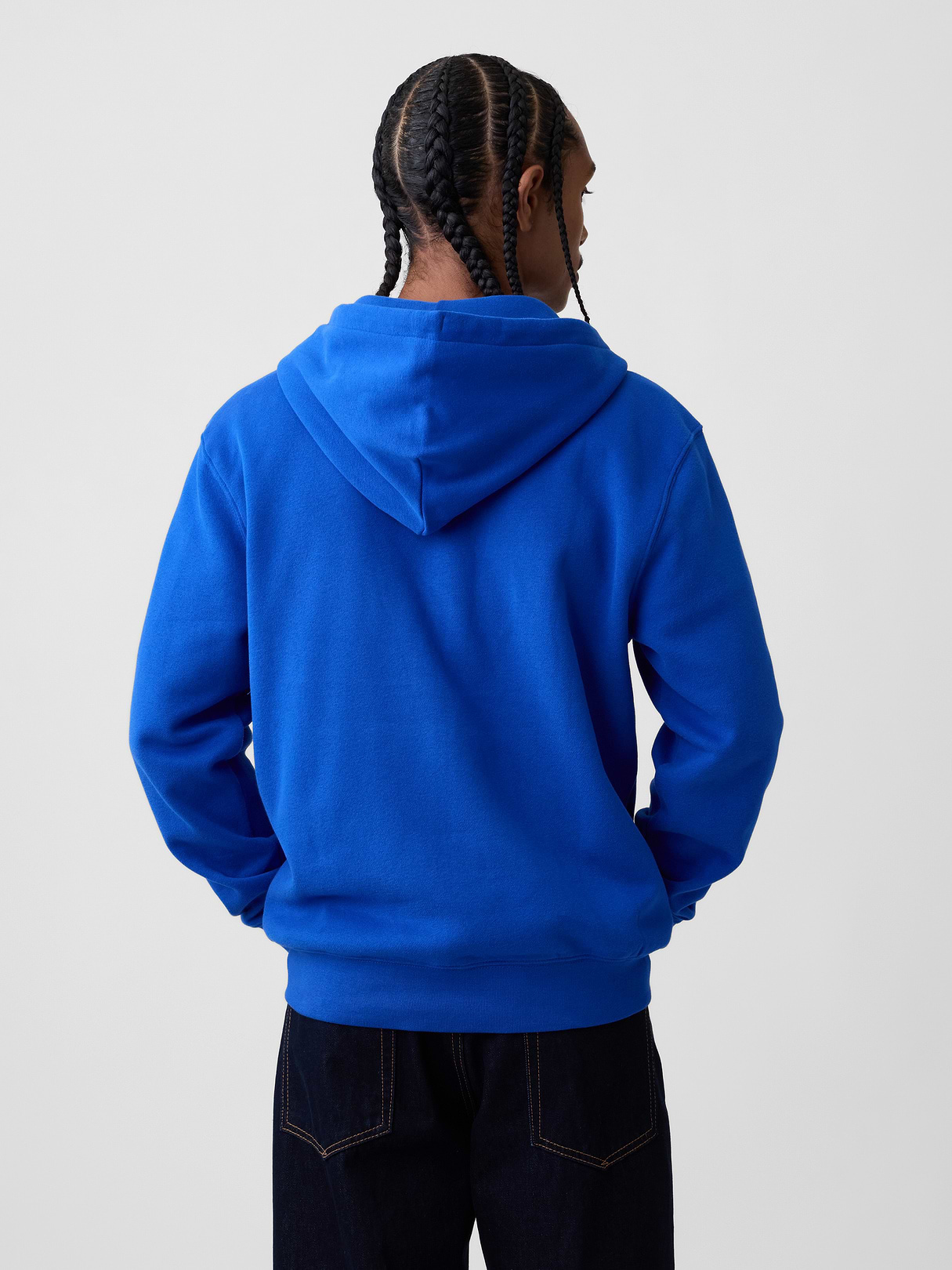 Adult VintageSoft Arch Logo Zip Hoodie - Active blue