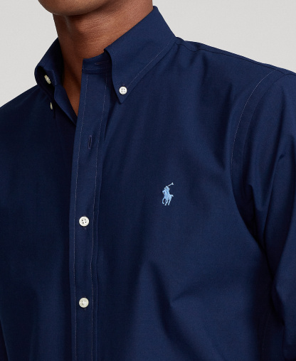 Polo Ralph Lauren Men's Stretch Poplin Shirt - Newport Navy