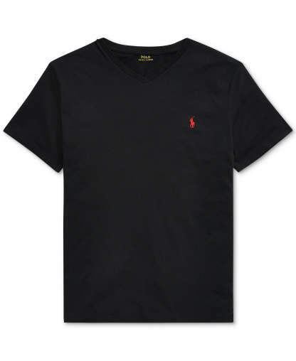 Polo Ralph Lauren Men's Big & Tall V-Neck T-Shirt - Black